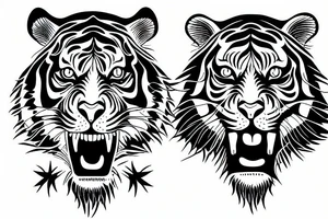 tiger calm tattoo idea