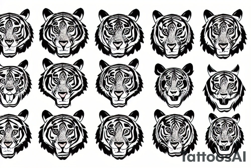 tiger calm tattoo idea