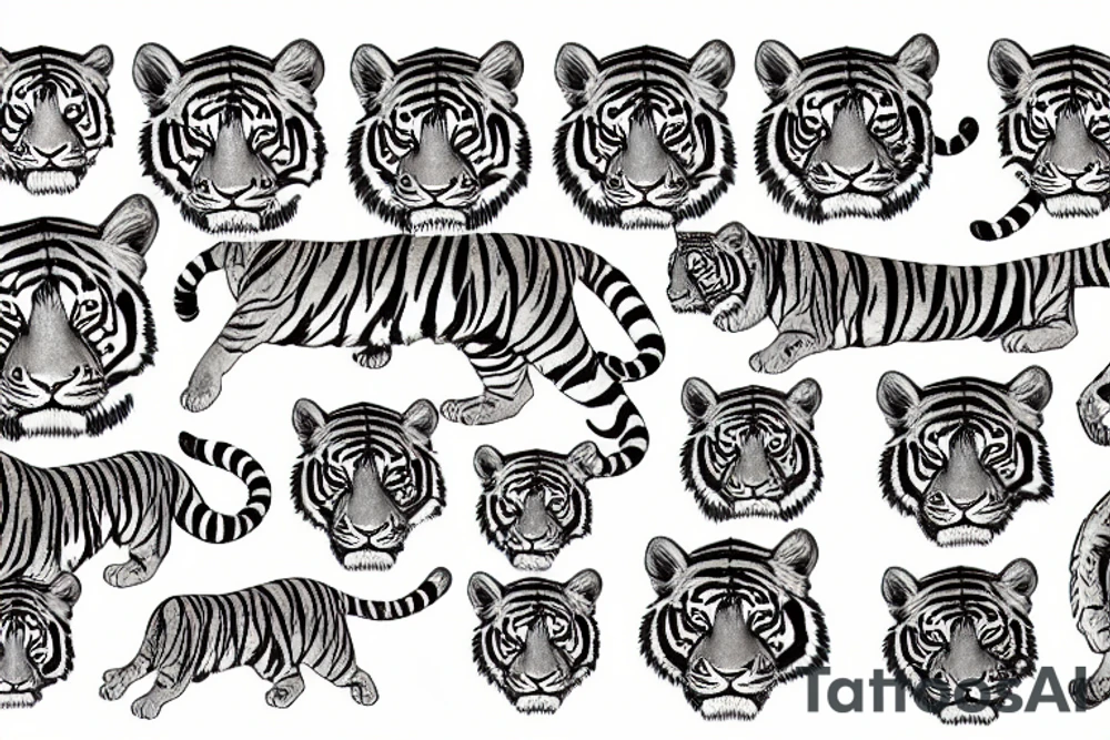 tiger calm tattoo idea