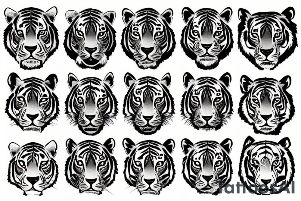tiger calm tattoo idea