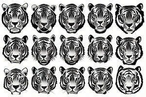 tiger calm tattoo idea