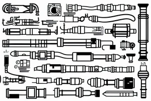 flow tube pipeline tattoo idea