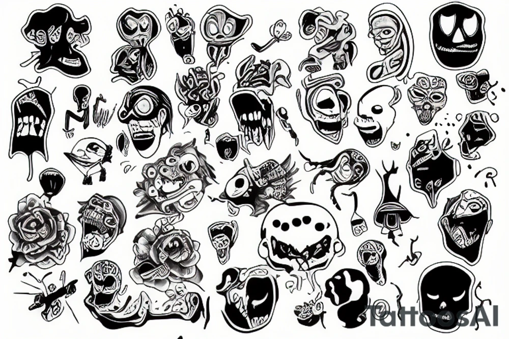 pain and panic tattoo idea