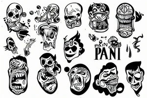 pain and panic tattoo idea