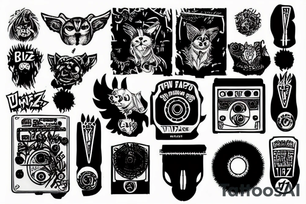 fuzz war pedal tattoo idea
