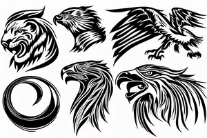 eagle third reich lion and tiger tattoo idea