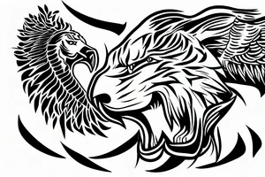 eagle third reich lion and tiger tattoo idea