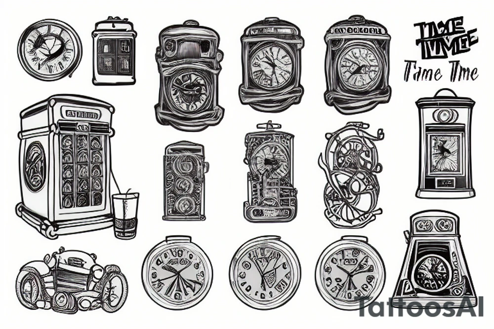 A time machine tattoo idea