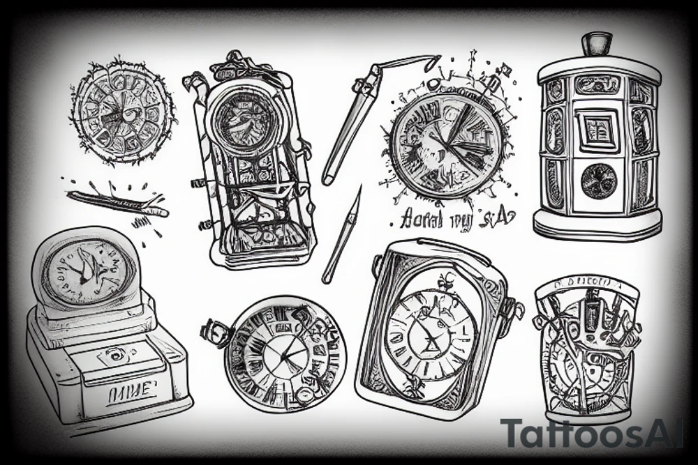 A time machine tattoo idea