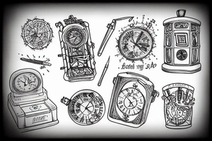 A time machine tattoo idea