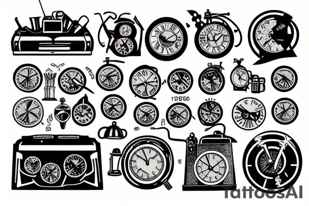A time machine tattoo idea