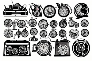 A time machine tattoo idea