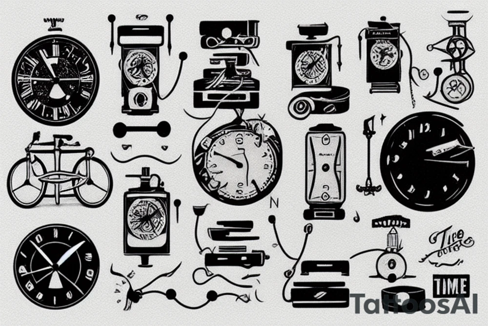 A time machine tattoo idea