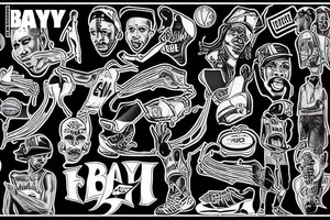 Bay Area, Digital, Ethiopia, Basketball, Football, Music, Hip-Hop, Technology tattoo idea