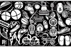 Bay Area, Digital, Ethiopia, Basketball, Football, Music, Hip-Hop, Technology tattoo idea