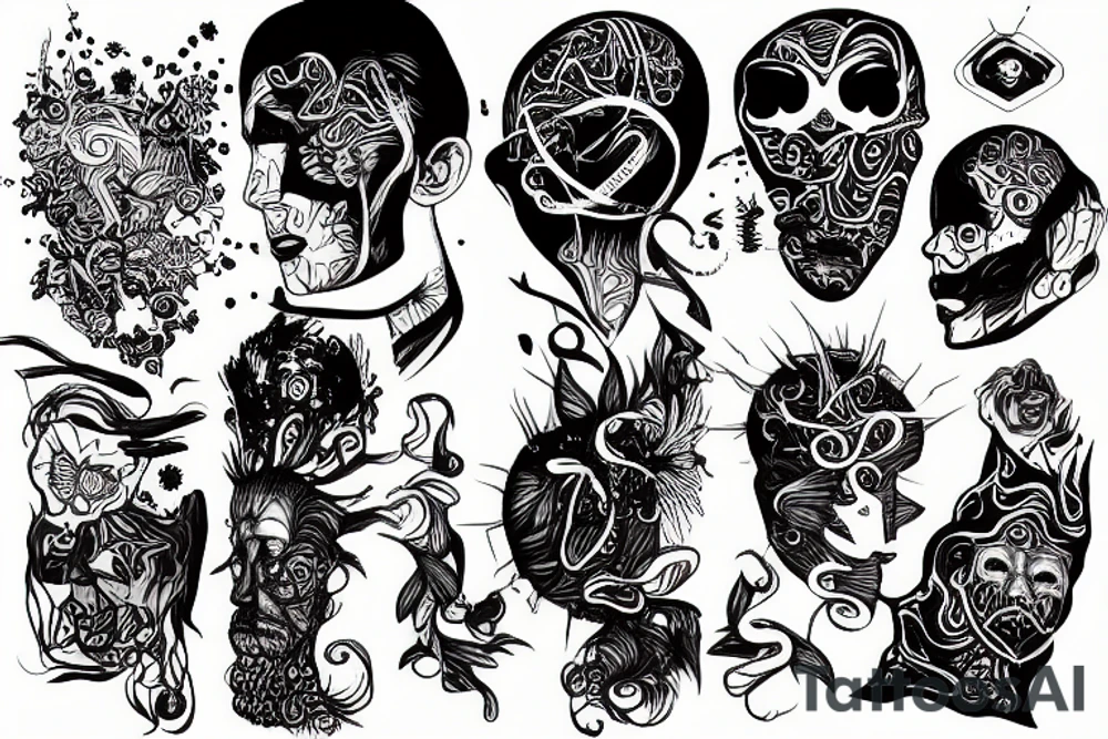 Digital, Glitchy tattoo idea