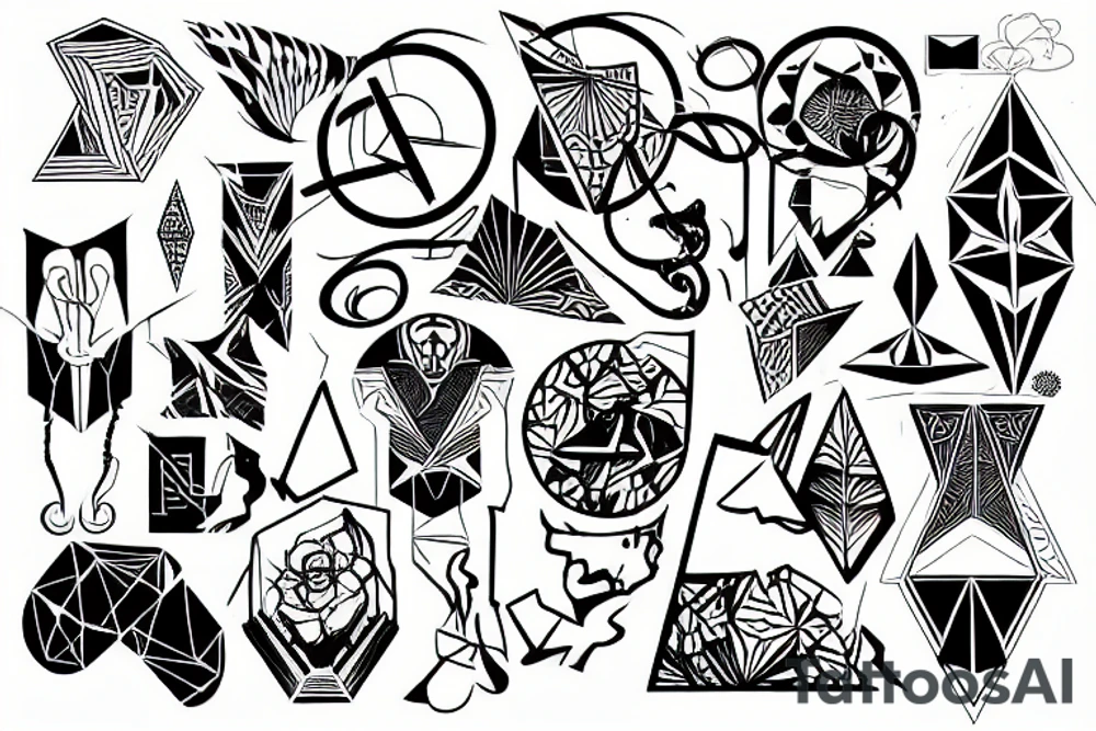 Digital, Glitchy tattoo idea