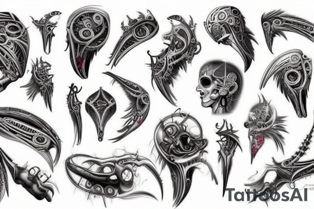 biomechanical negur like tattoo tattoo idea
