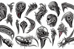 biomechanical negur like tattoo tattoo idea