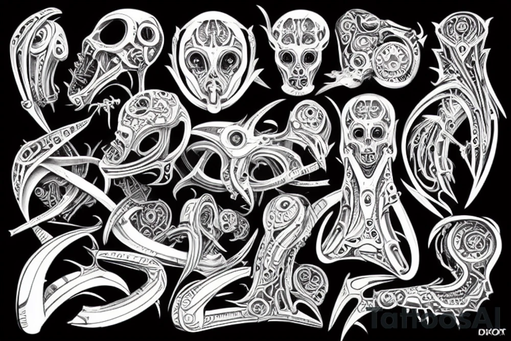 biomechanical negur like tattoo tattoo idea