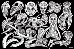 biomechanical negur like tattoo tattoo idea