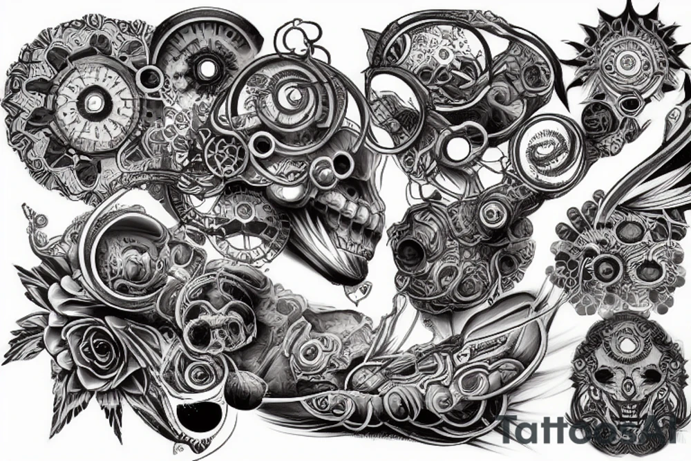 biomechanical negur like tattoo tattoo idea