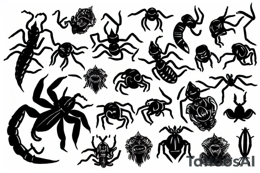 Fire of scorpion tattoo idea