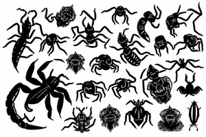 Fire of scorpion tattoo idea