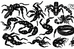Fire of scorpion tattoo idea