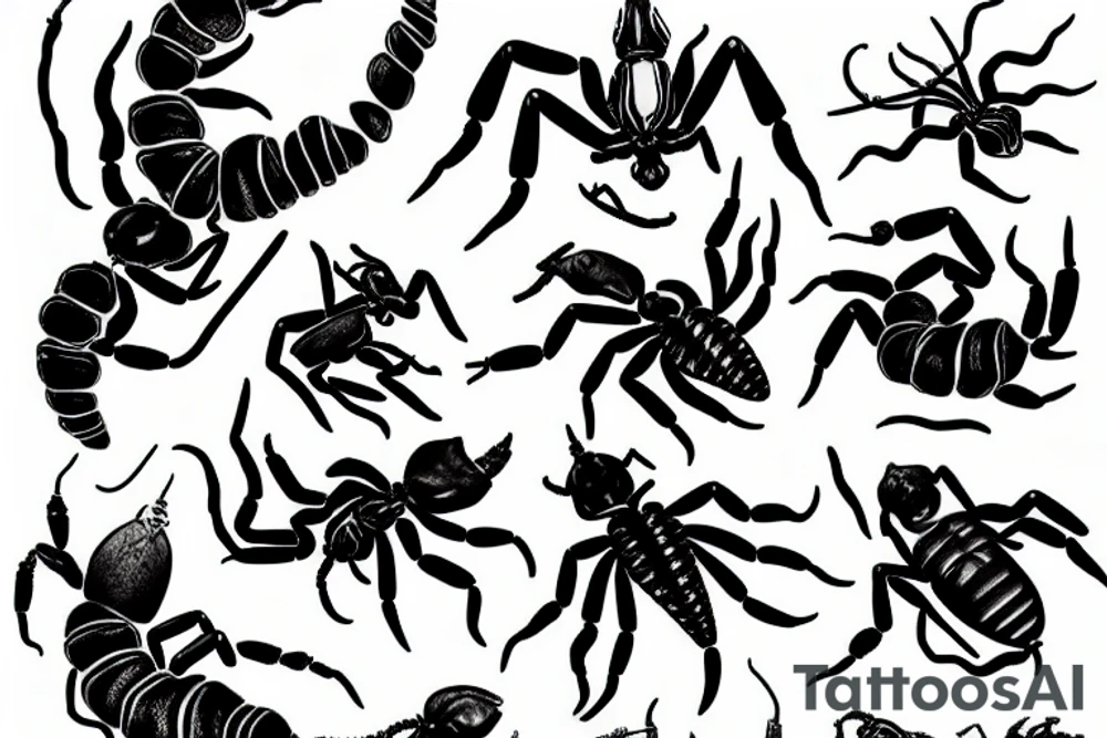 Fire of scorpion tattoo idea