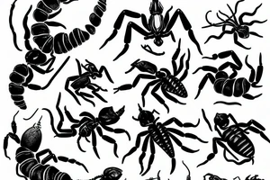 Fire of scorpion tattoo idea