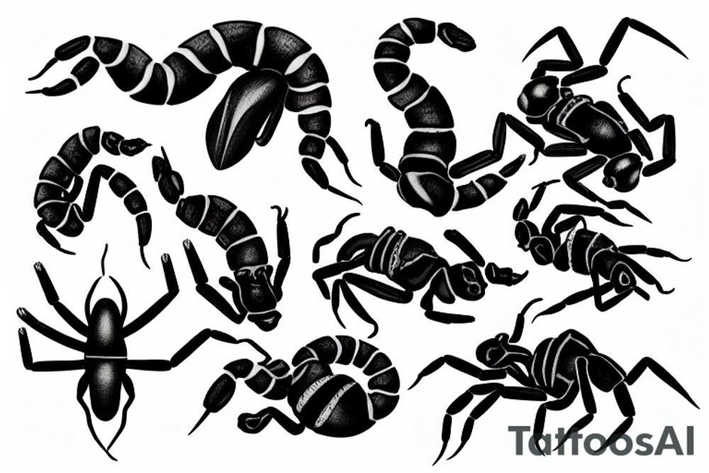 Fire scorpion tattoo idea