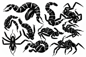 Fire scorpion tattoo idea