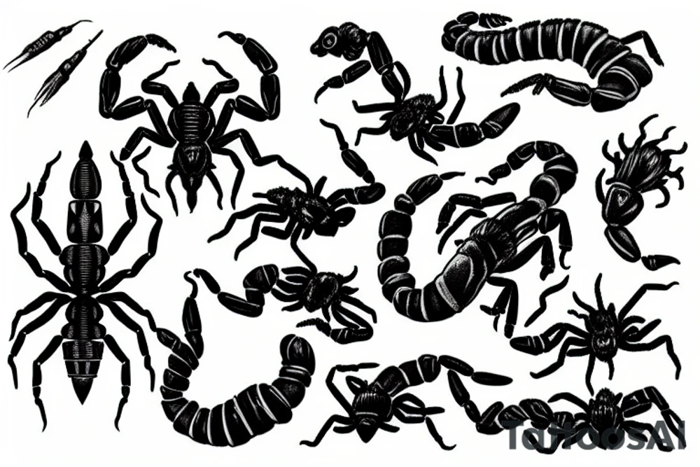 Fire scorpion tattoo idea