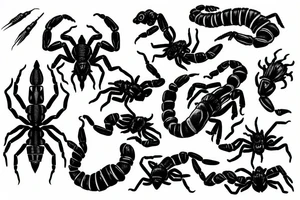 Fire scorpion tattoo idea
