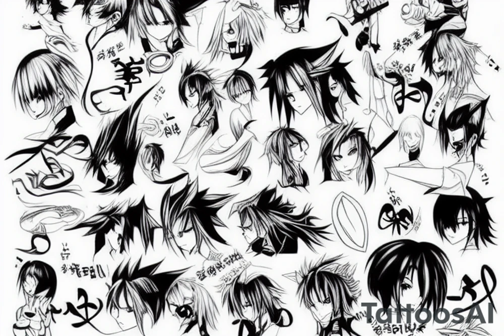 anime manga tattoo idea
