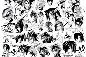 anime manga tattoo idea