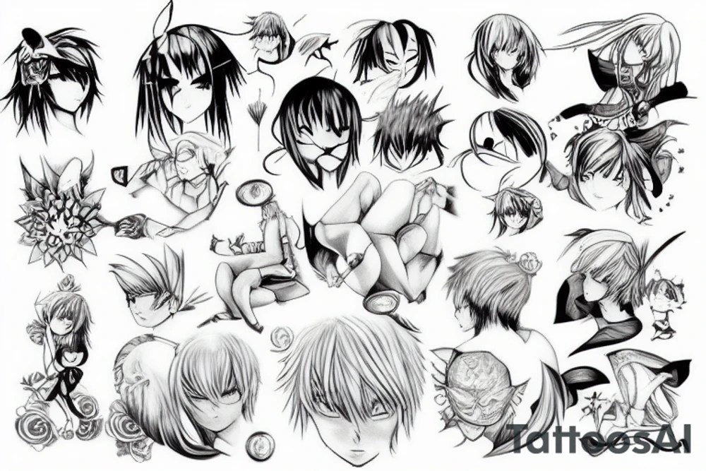 anime manga tattoo idea