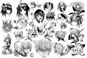 anime manga tattoo idea