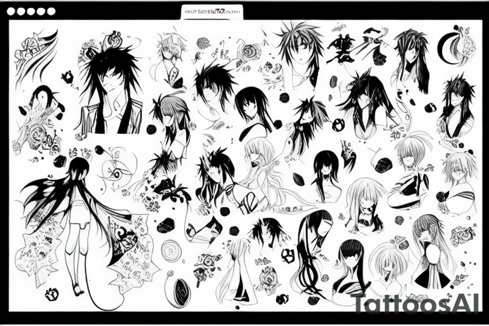 anime manga tattoo idea