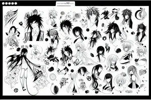 anime manga tattoo idea
