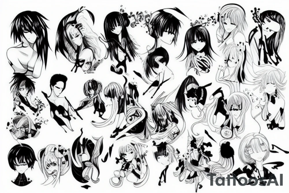 anime manga tattoo idea