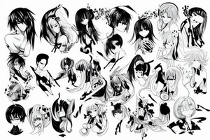 anime manga tattoo idea