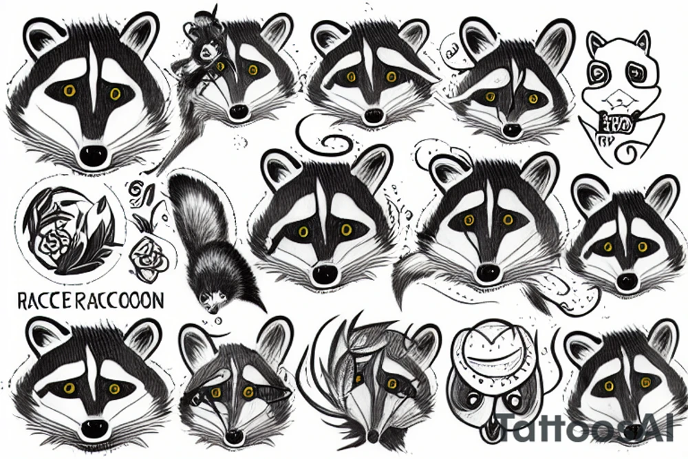Racoon tattoo idea