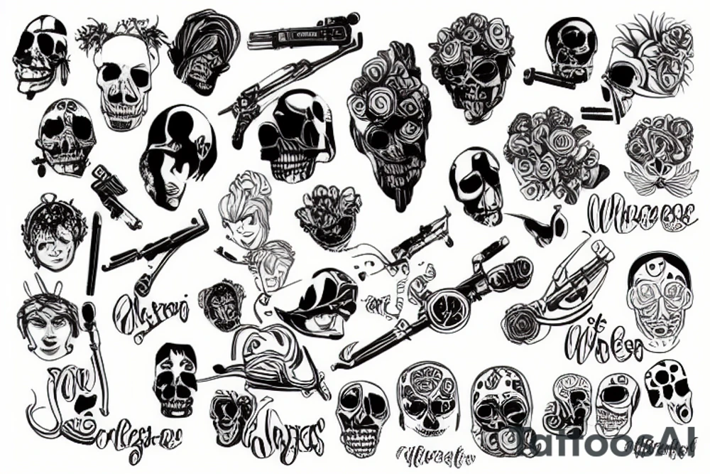 pistols tattoo idea