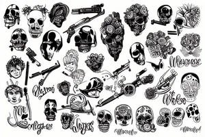 pistols tattoo idea