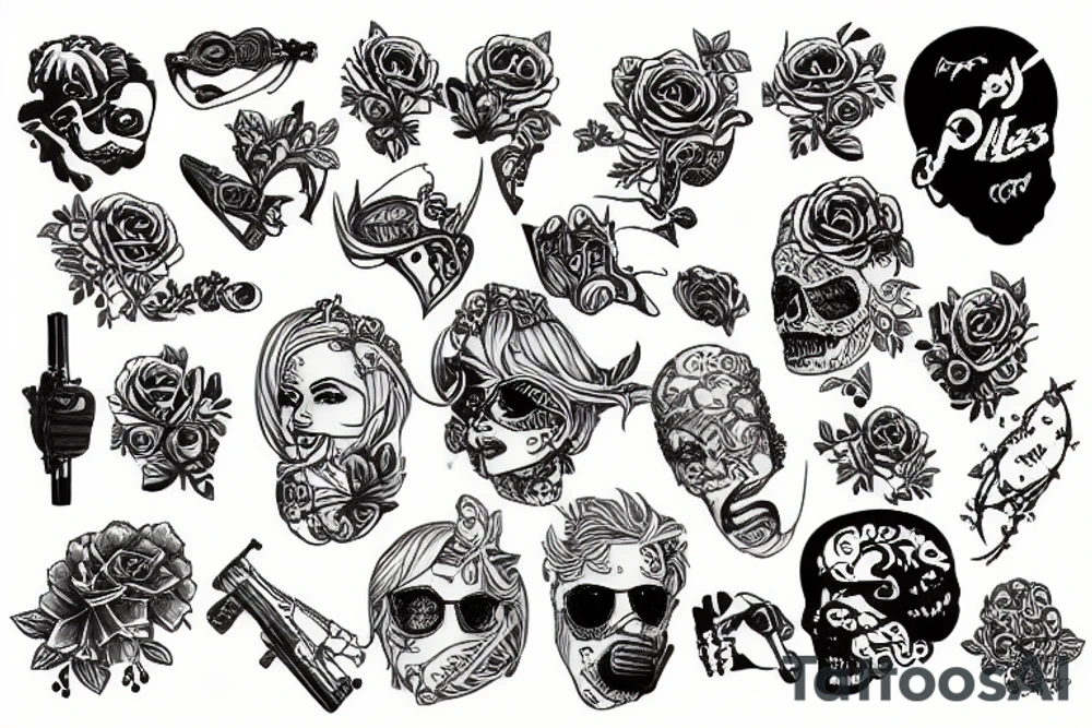 pistols tattoo idea