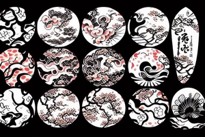 traditional japanese art tattoo idea