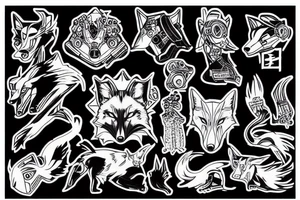 fox cyberpunk tattoo idea