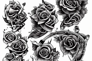 vine, blood, daggers tattoo idea